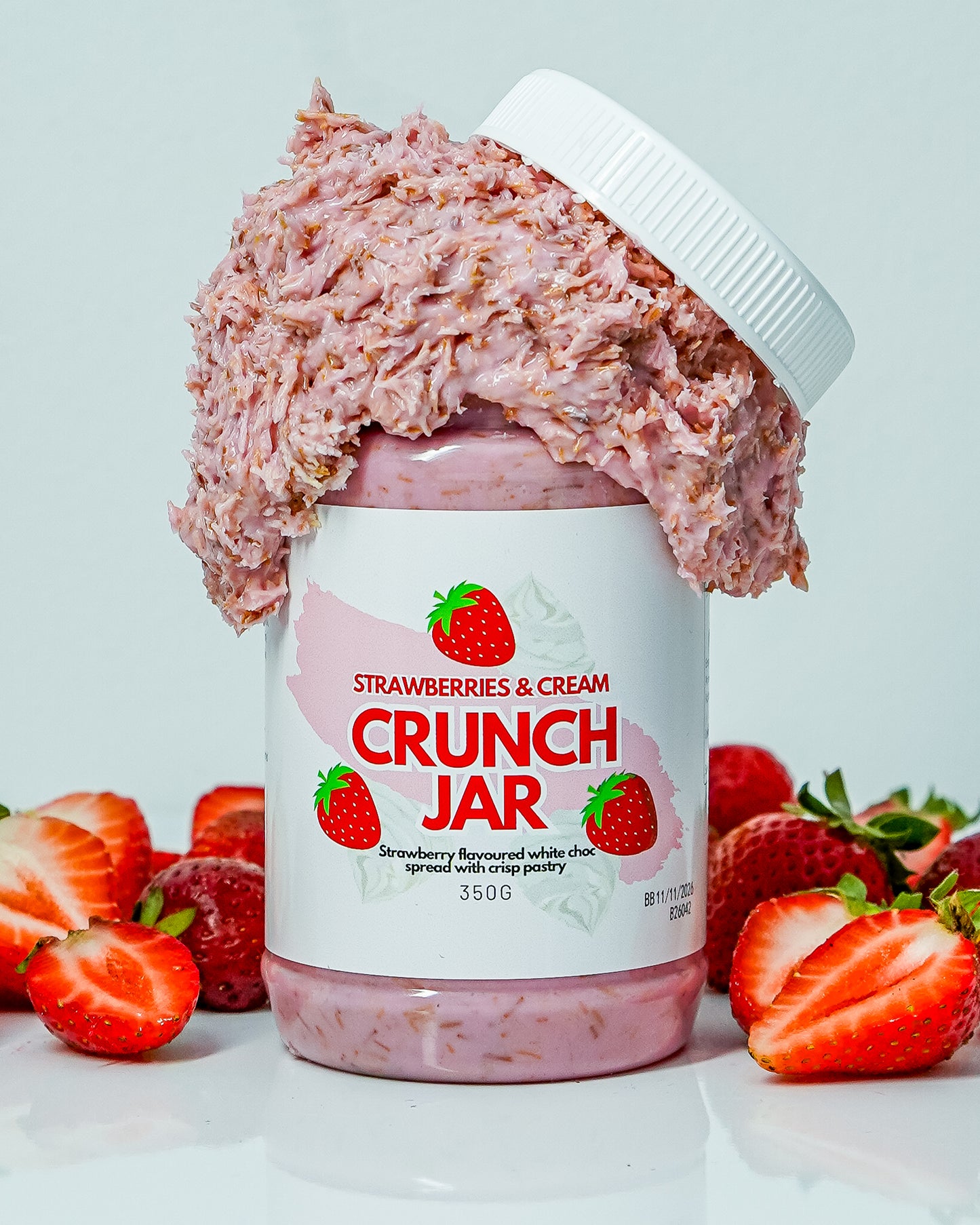 Strawberries & Cream Crunch Jar